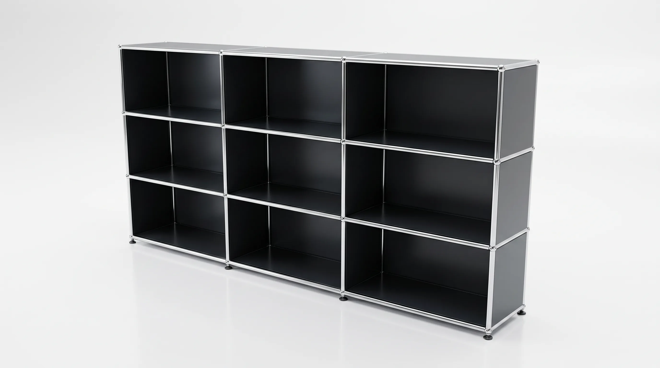 Individuell konfiguriertes USM Haller Möbel in Anthrazitgrau (RAL 7016), ca. 108 kg – fotorealistische Vorschau